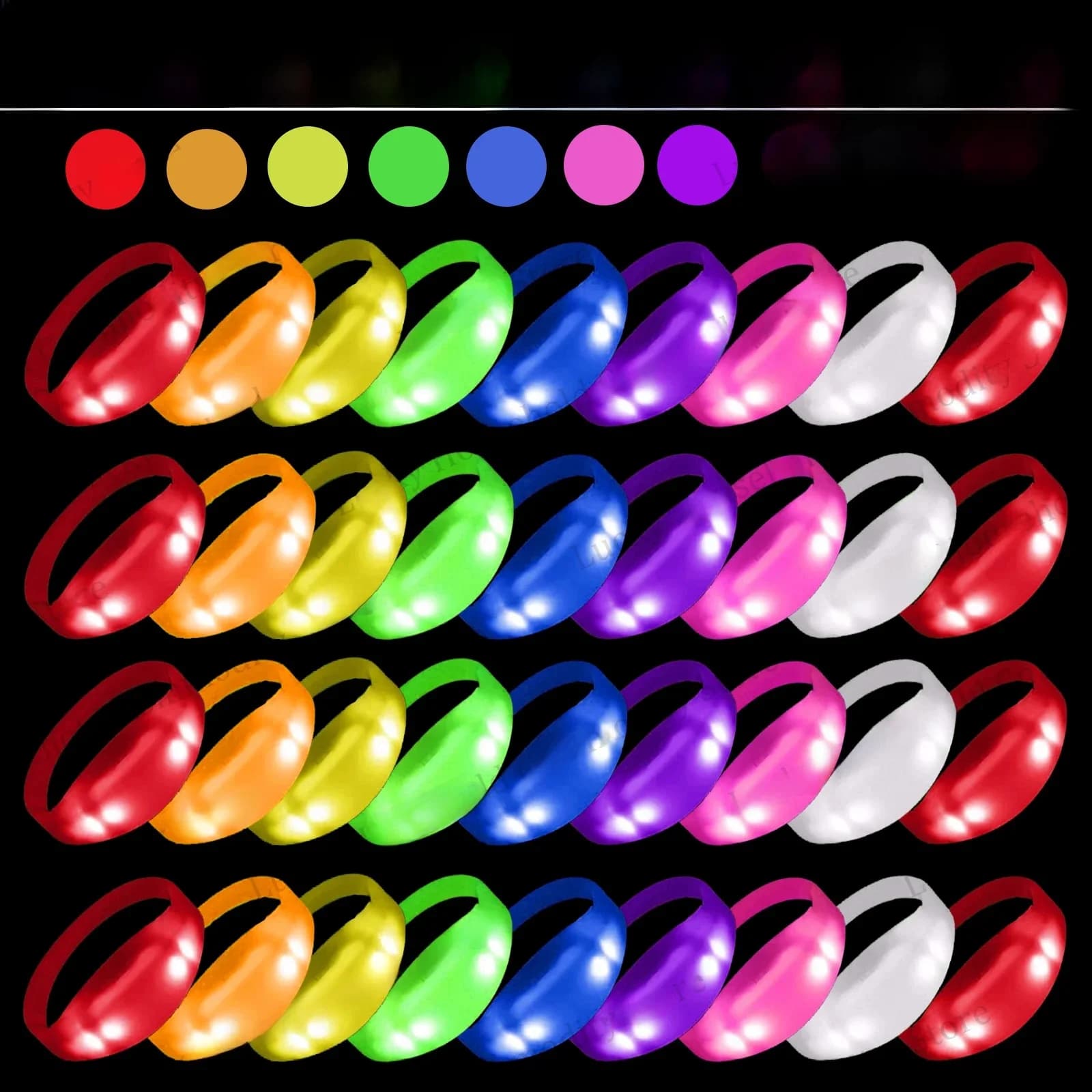 Music & Sound Activated LED Light Up Bracelets Colorful Bracelet Glow Bracelets Concert Bracelets for Adults Party Supplies