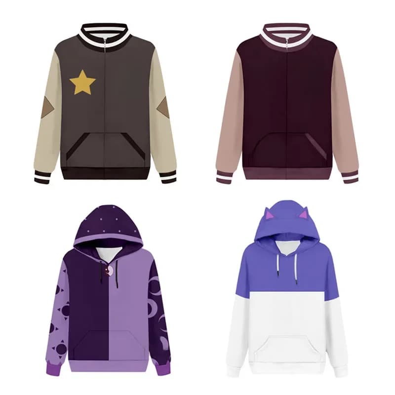 The Owl Cosplay House TOH Luz Noceda /Amity Cosplay Hoodie 3D Printed Hooded Sweatshirt Men Women Casual Streetwear Pullover