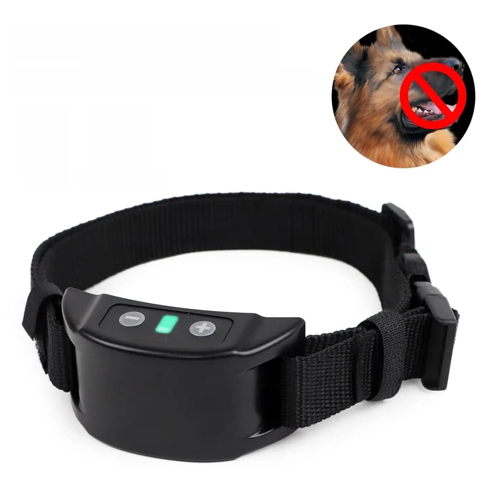 Dog Auto Anti-Bark Collar USB Rechargeable Training Collars Safety Static Shock Humane Electric Anti Bark Collars Pet Supplies