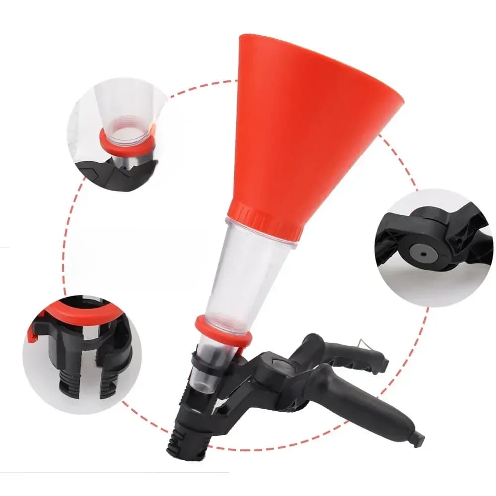 Universal Car Engine Oil Funnel Set Precision Clamp Leak-Proof PVC Versatile Tool for Hassle-Free Auto Filling Maintenance amagi