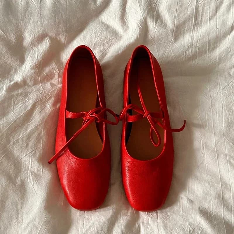 JOZHAMTA size 34-43 women real leather Shoes For casual low heels shoes classic flats shoes spring 2025 office lady Footwear