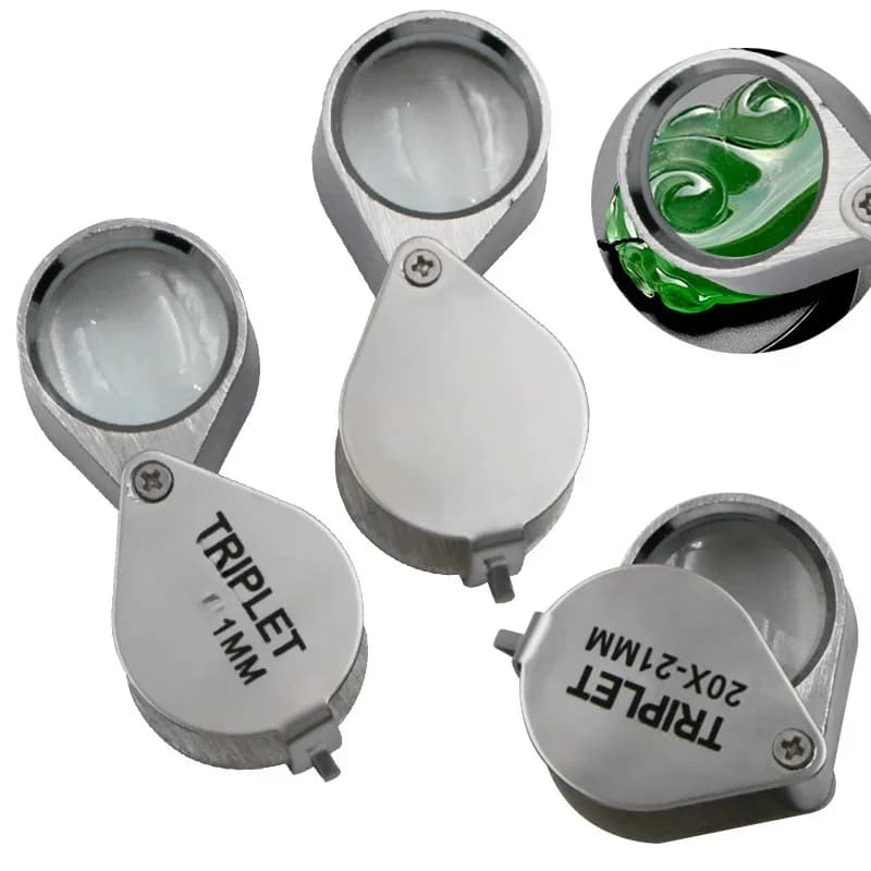 Pocket Jewelry Loupe 30X 20X 10X Jewelers Eye Magnifying Glass Magnifier LED/UV Illuminated Loop Folding For Stamp Rock Collect