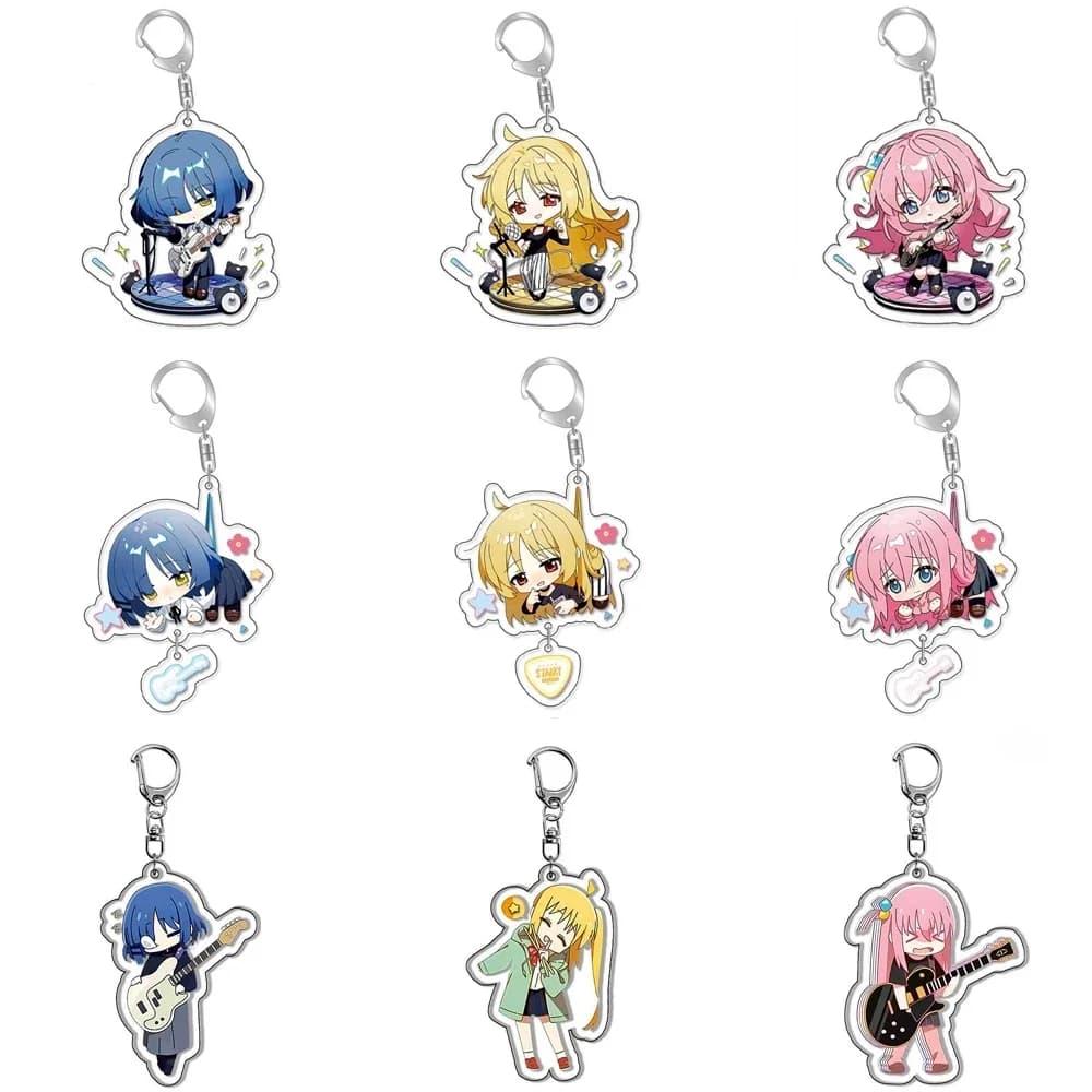Bocchi The Rock! Gotoh Hitori Plastic Anime Keychain Ijichi Nijika Kita Ikuyo Bag Tag Parts Baji Accessories