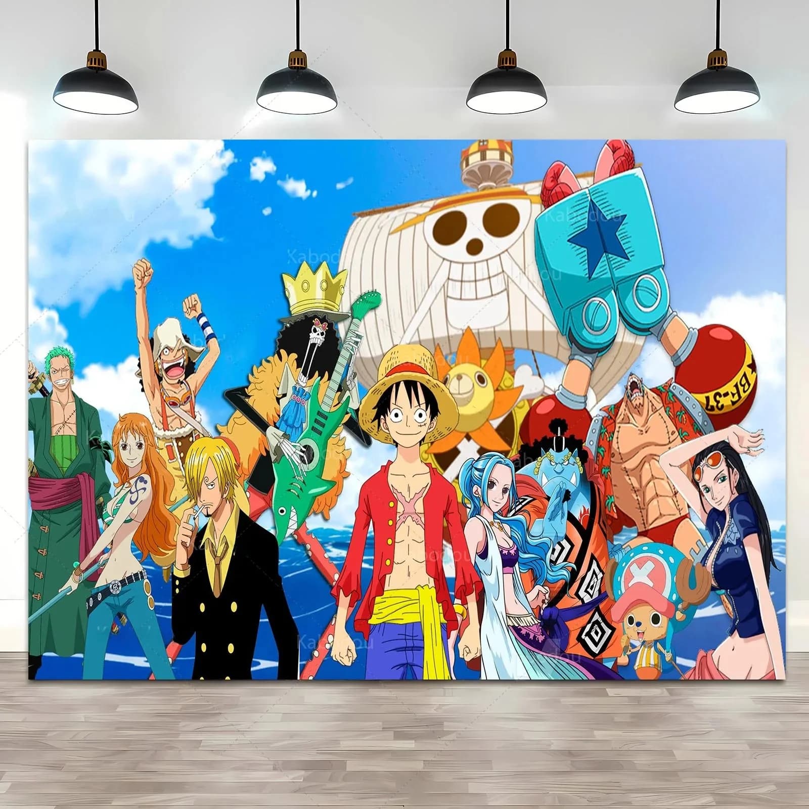 Anime One Piece Luffy Backdrop Child Birthday Party Corsair Zoro Living Room Background Photography Photo Banner Decoration