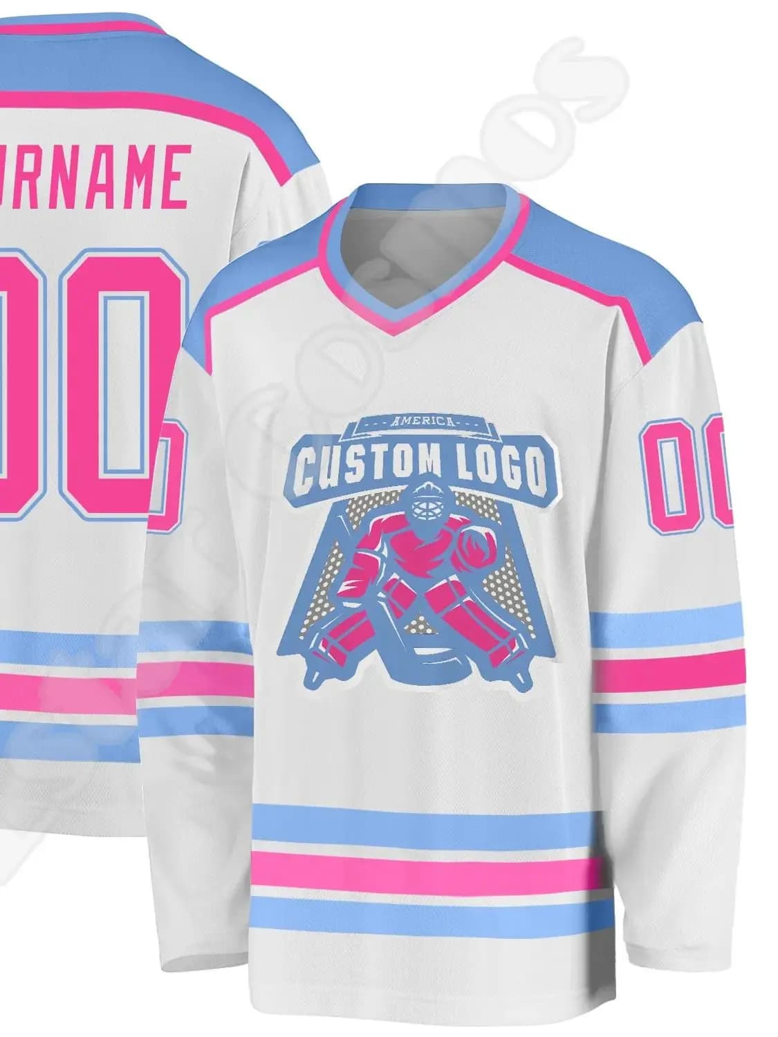 Hockey Jersey Custom Name Team Logo Number Colorful Pullover Vintage Retro Long Sleeves 3DPrint Harajuku Casual Sweatshirts X9