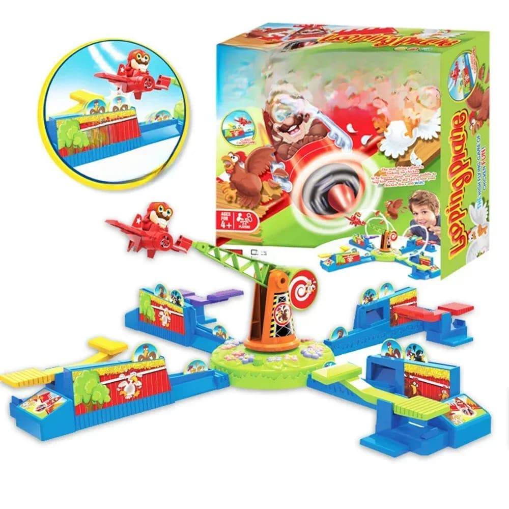 Party Games Rotating Airplane Chicken Stealing Game Eagle Catching Chicks Multiplayer Interactive Tabletop Game Loop Kid Gifts