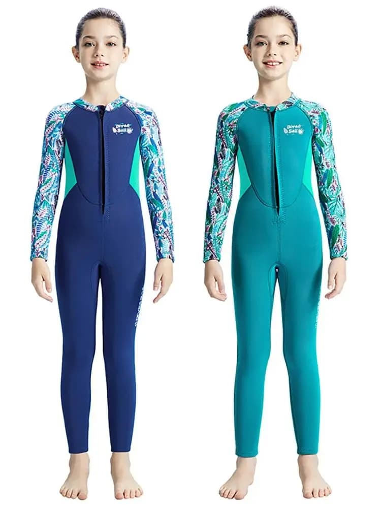 2.5MM Neoprene Boys Girls Thermal Wetsuits Children Full Body Diving Swimming Suits Surf Swimwear Sunscreen Keep Warm Clothing