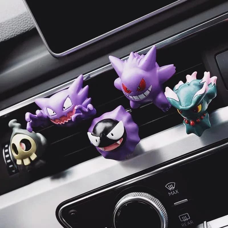 Pokemon Cartoon Anime Gengar Car Air Freshener Gastly Misdreavus Haunter Duskull Car Interior Air Outlet Decoration Car Ornament