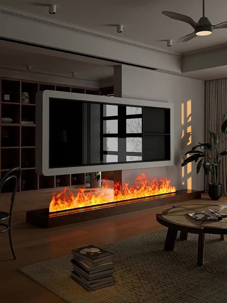 Water Electric Fireplace 3D Remote Control APP Interior Decoration Steam Fireplace Mist Fireplace Embedded Realistic Mist Flame