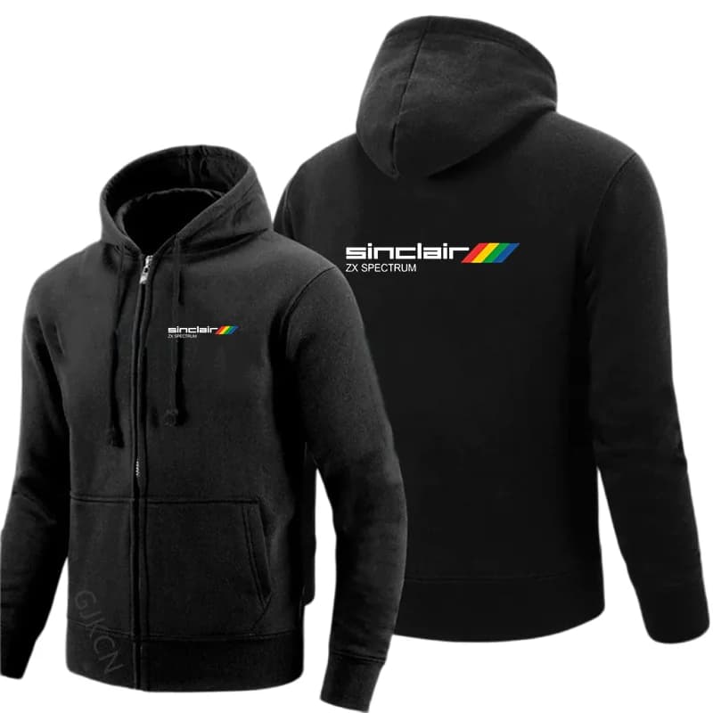 New Men's Fashion Sinclair Zx Spectrum Hoodies Long Sleeve Zipper Hoodie Hooded Fleece Sweatshirts Casual Sports Men Clothing
