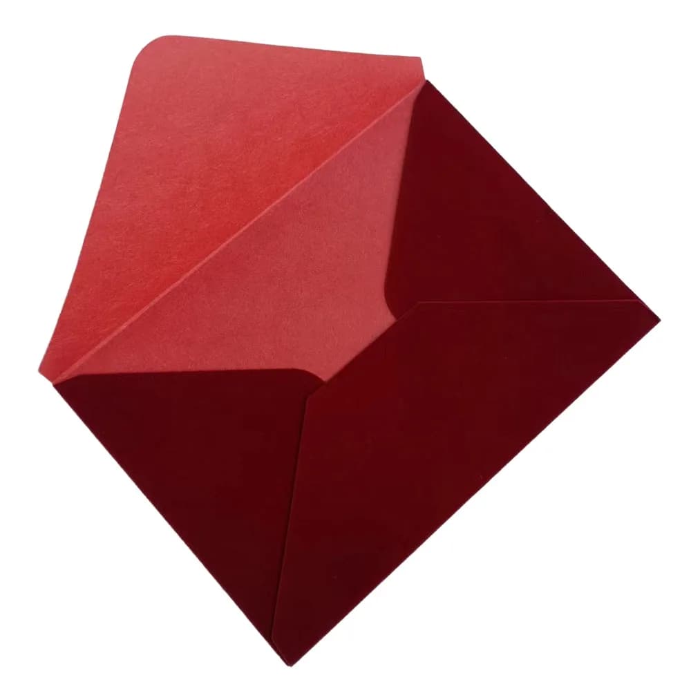 Velvet Envelopes 13.5x19.5 cm For Invitations Navy Blue Burgundy Black Emrald Green Custom Envelope