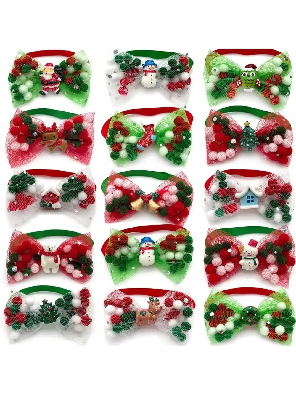 50/100pcs Small Dog Christmas Product Necktie Pet Dog Cat Bowtie Collar Grooming Supplies for Small Dogs