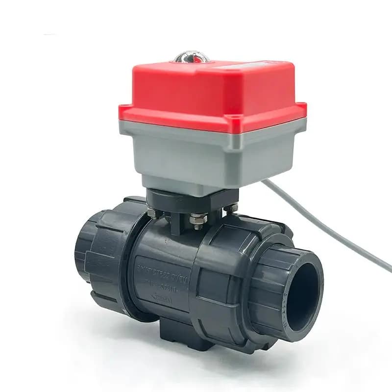 1/2'' 3/4'' 1'' 2" UPVC Electric Ball Valve 220V 2-Way Water Valve Normally Closed/Normally Open Corrosion Resistant