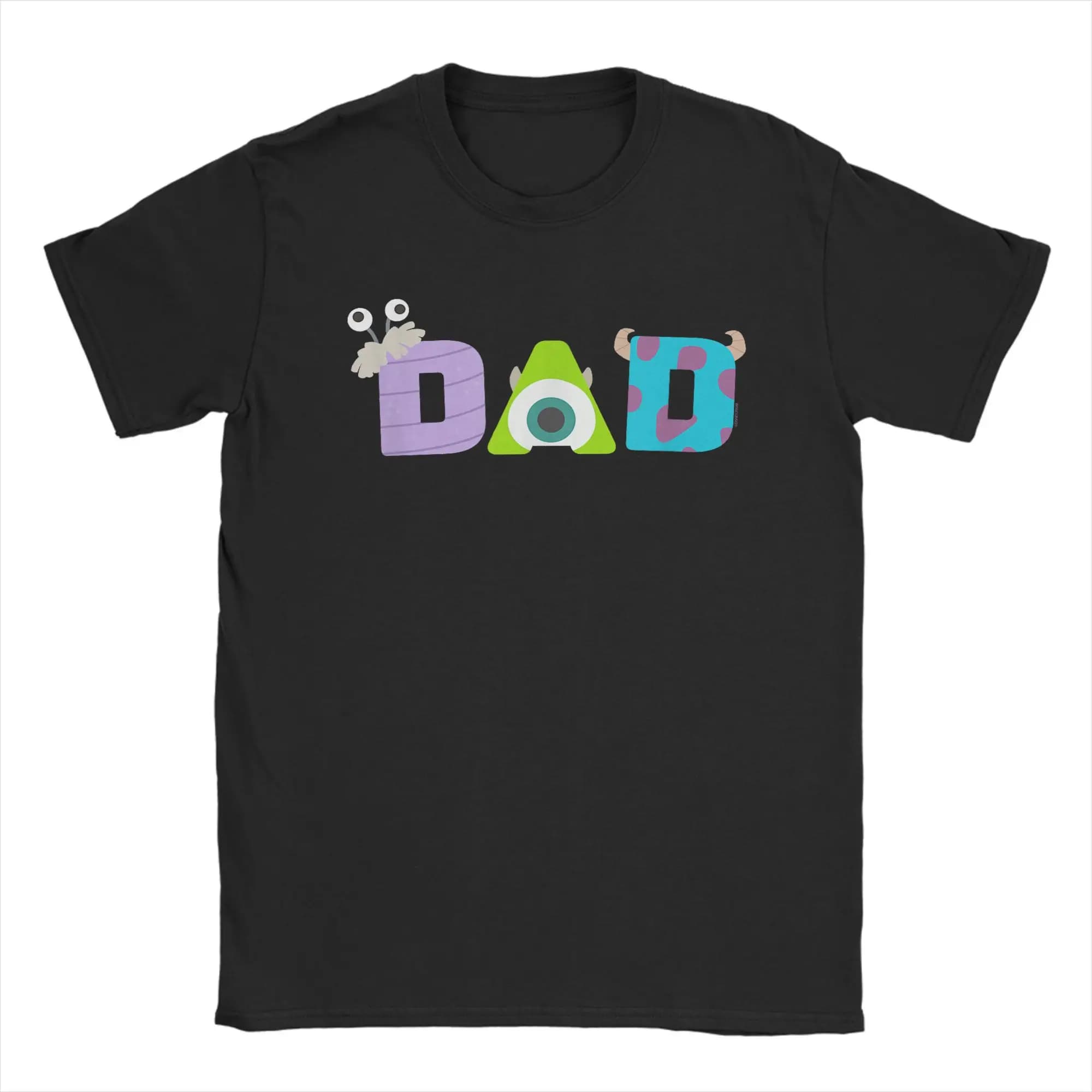 Monsters Inc Dad Fathers Day T-Shirts Men  Novelty 100% Cotton Tee Shirt Crew Neck Short Sleeve T Shirt Plus Size Tops