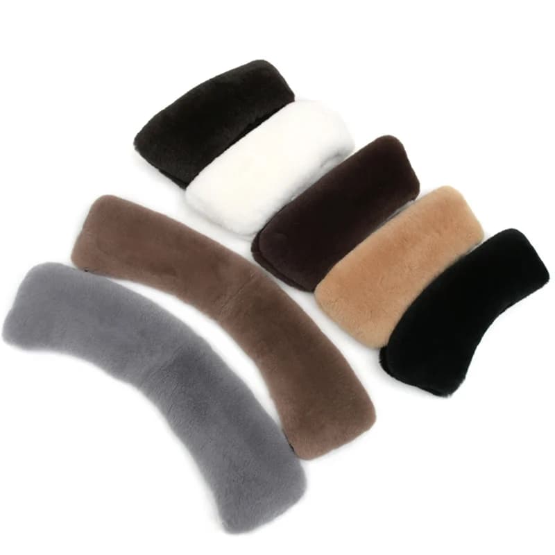 Real Rex Rabbit Fur Collar Square Collar Black Fur Collar For men Jacket Female Coat Hood Fur Decor Neck Warmer Furry Fur Collar