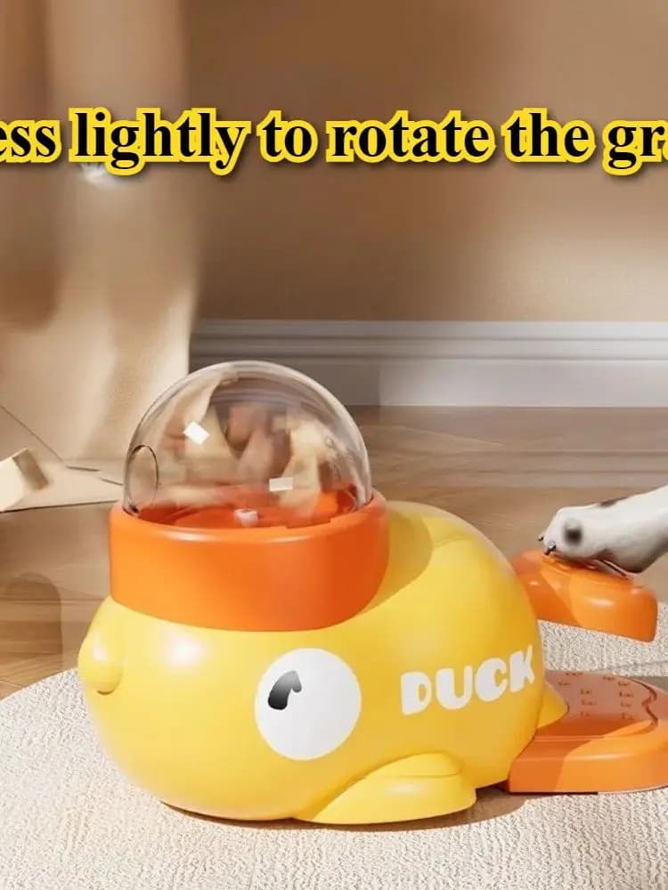 Pet slow food bowl, duck dog snack dispenser, slow anti-swallowing dog food feeder interactive feeder for small and medium pets