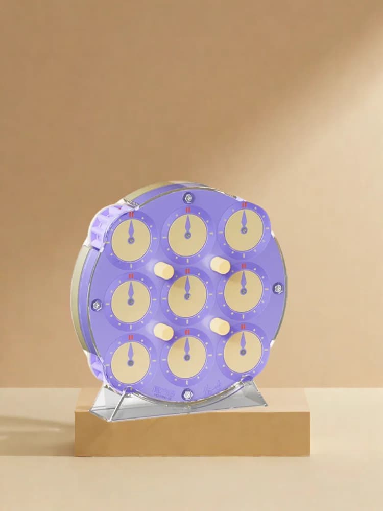 [JudyCube] QiYi Clock Pink Puzzle Qiyi Magnetic Clock Purple Qiyi Chuanshi Clock Cube Puzzle QIYI Educational Toys Gift
