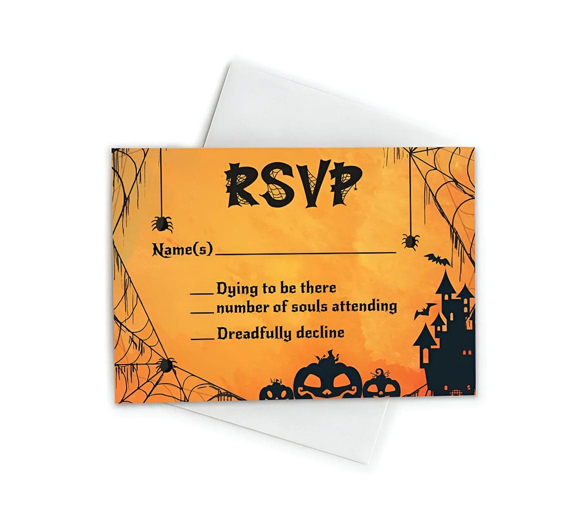Customized Halloween Rsvp Cards By Bannerbuzz
