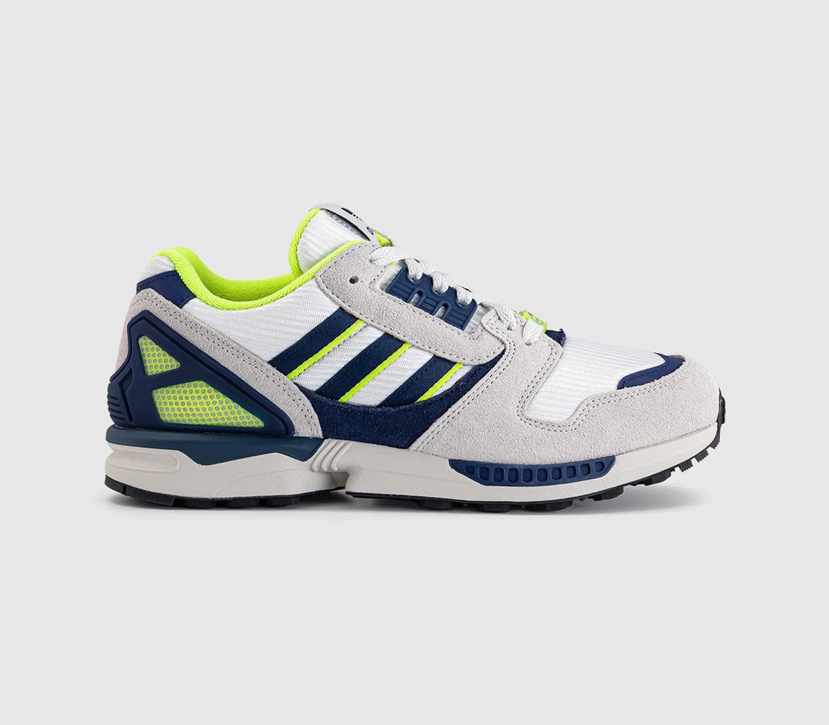 adidas Mens ZX 8000 Trainers White Dark Blue Grey One, 8.5