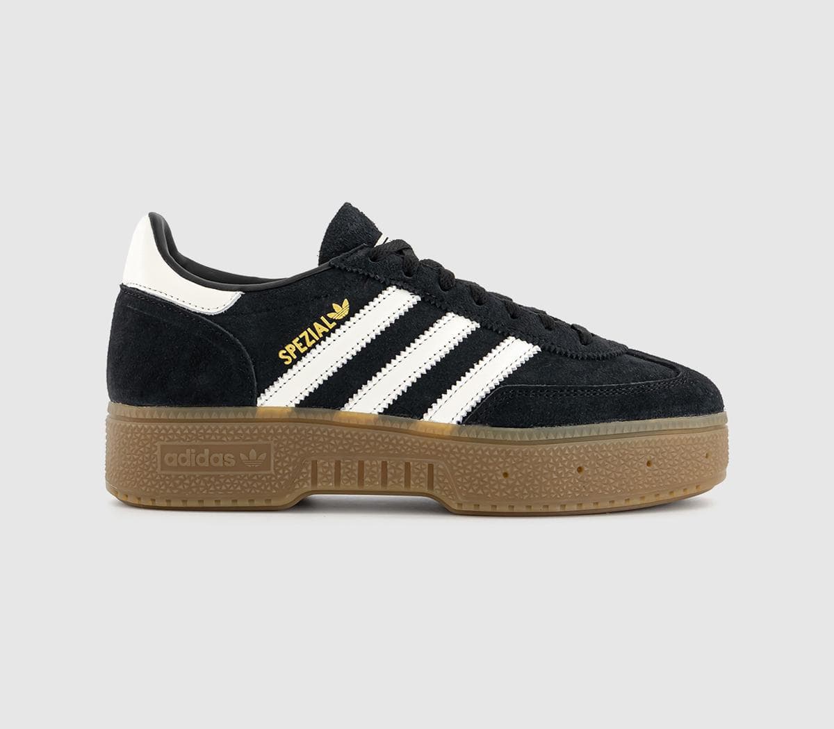 Adidas Womens Handball Spezial Bold Trainers Black White, 6