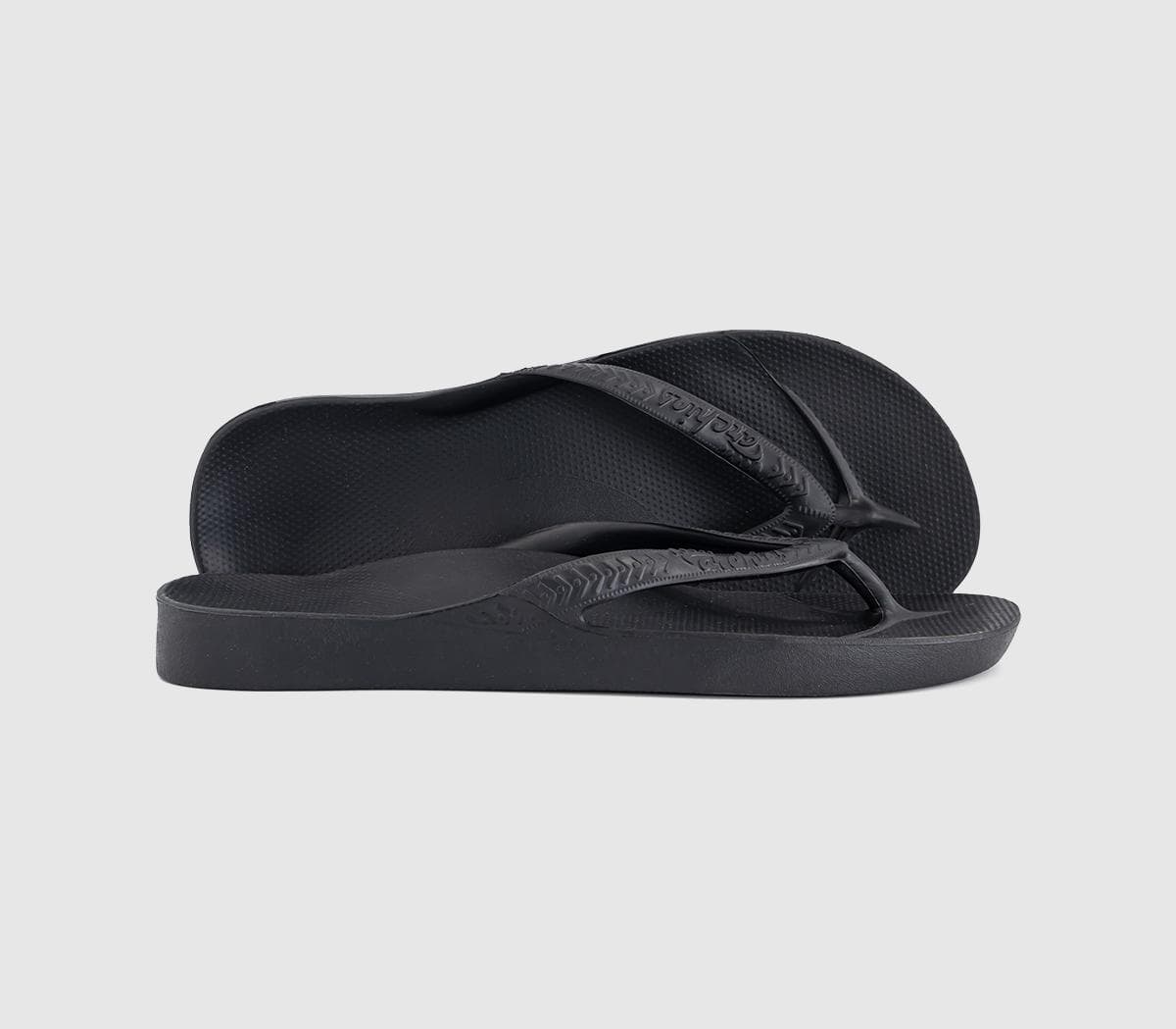 Archies Mens Flip Flops Black, 10