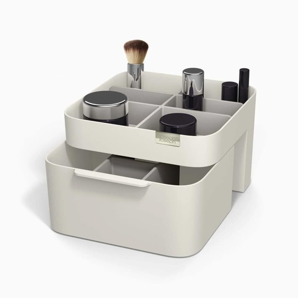 Viva Makeup Cosmetic Organiser with Drawer, dismantles for easy cleaning ”“ Shell, 4