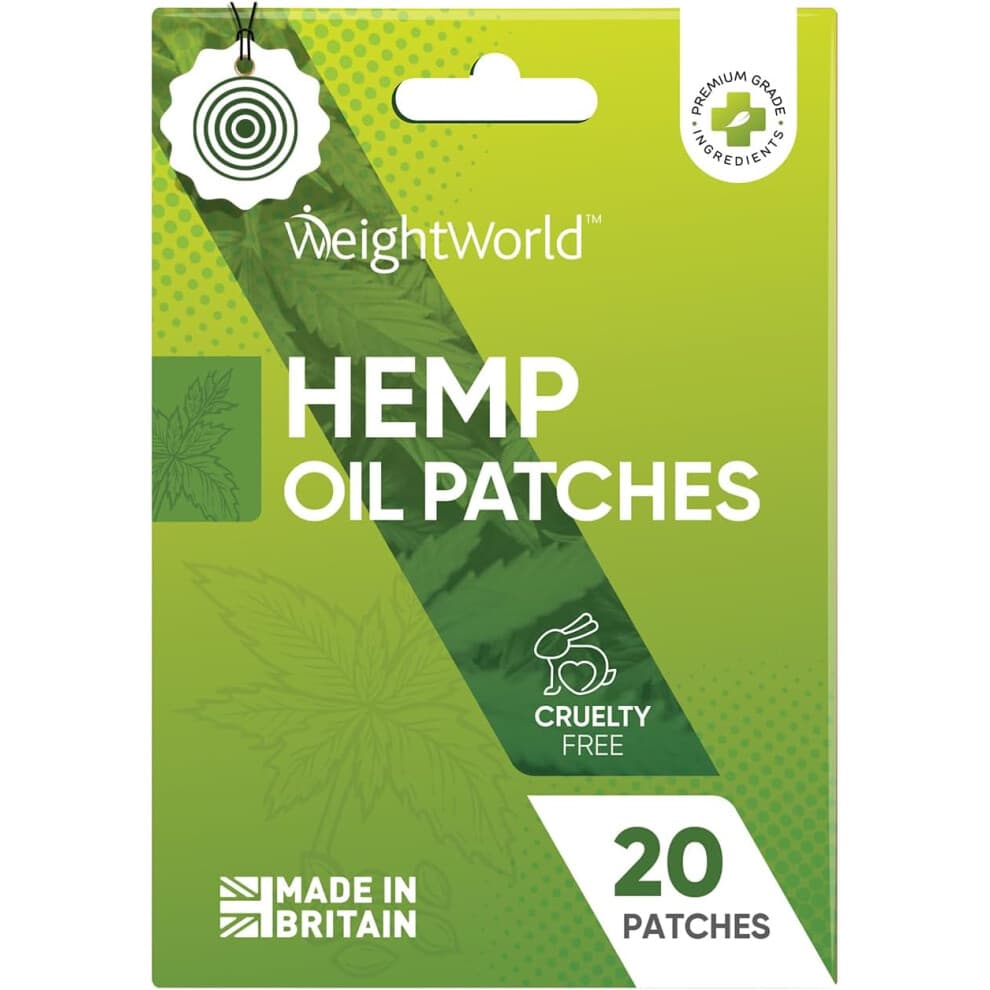 Hemp Patches 20 Count - 24 Hour Transdermal Hemp Seed Oil Heat Patches for Muscle & Joint Relief