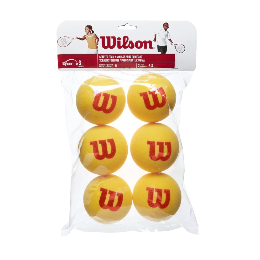 Wilson Starter Foam Tennis Balls, Yellow/Red