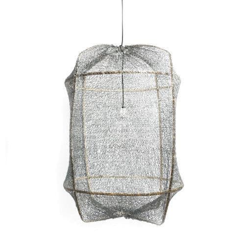 Ay Illuminate Hanging lamp Z5 black sisal net gray ø42x57cm