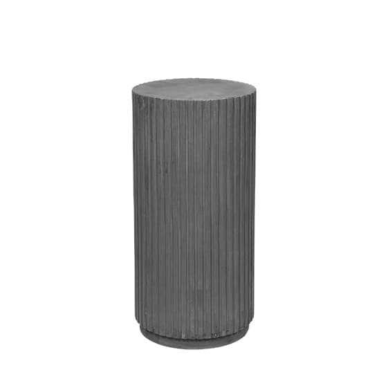 Broste Copenhagen Rillo podium Ø38,5XH78CM - gray