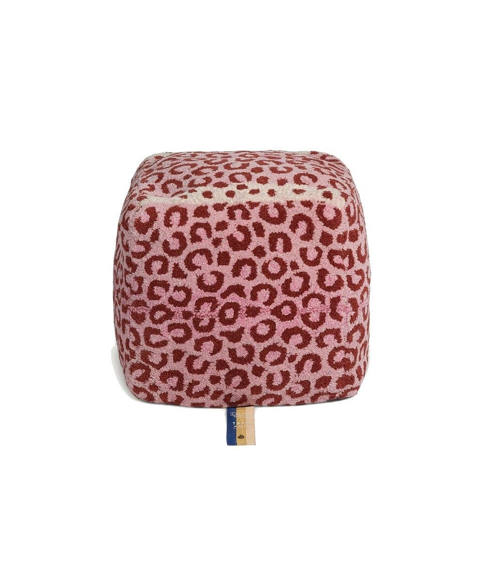 Doing Goods Pink leopard pouf small - 1.45.15.009.030.3