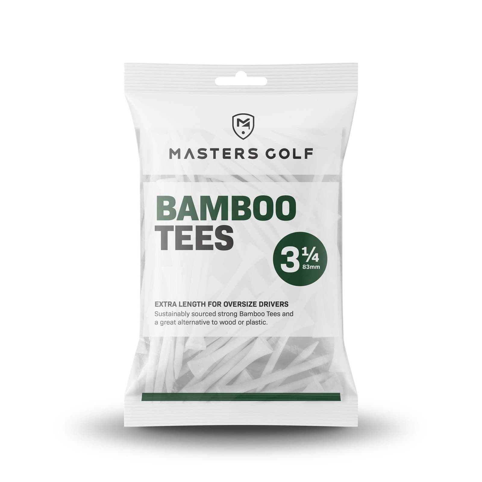 Masters Bamboo Tees (Bag of 15) 3 1/4\" White 3 1/4\" White