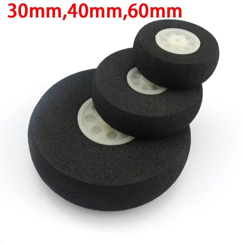 RC Plane Wheels Light Weight Foam Sponge Wheel Sizes 30-60mm Diameter New