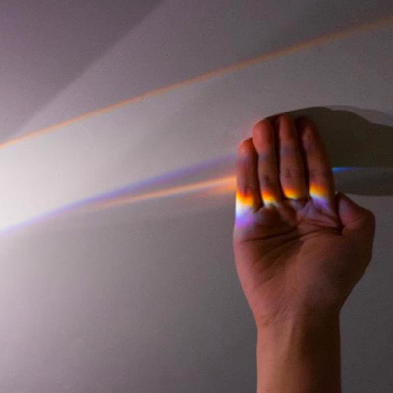 30*30*60mm Triangular Prism BK7 Optical Prisms Glass Physics Teaching Refrac _wo