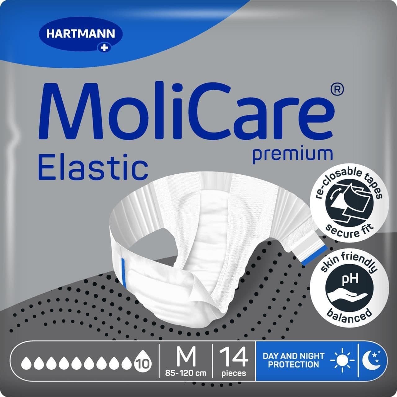 14 x Molicare Premium Elastic 10 Drops Medium | 1 Pack of 14