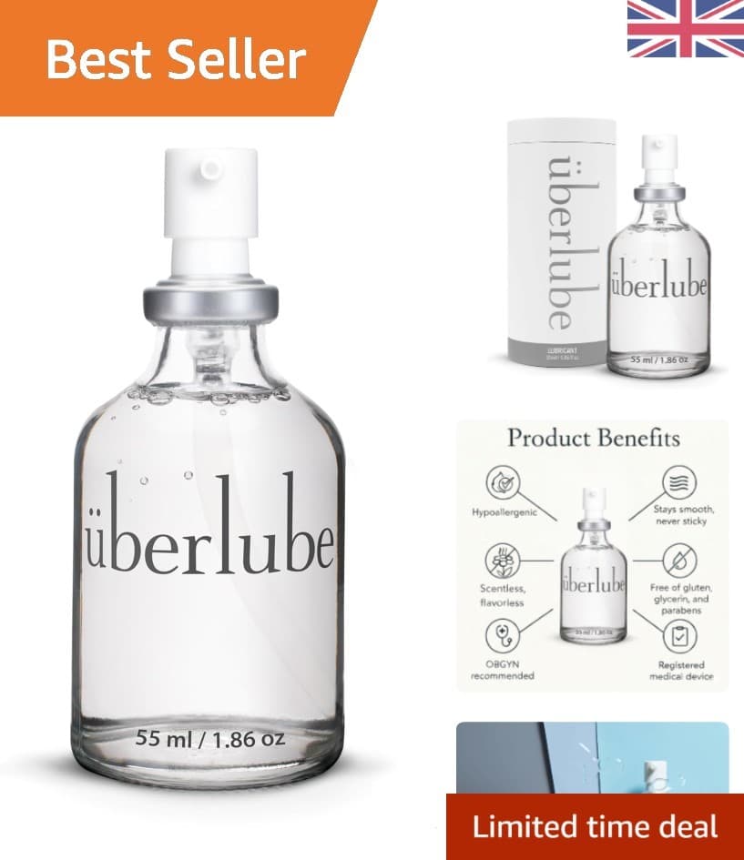 Natural Silicone Lubricant with Vitamin E | Flavorless and Water-Safe