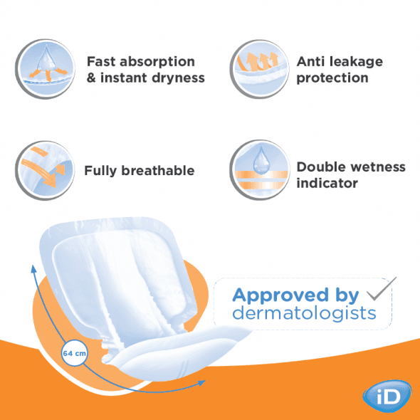 iD Sensitive Form Maxi - Large Shaped Incontinence Pads - 4 x Packs of 20 (80) view 2