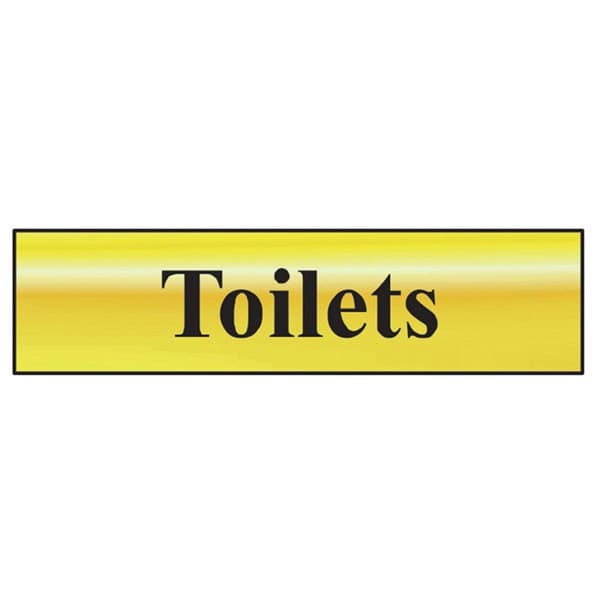 Scan Toilets - Polished Brass Effect 200 x 50mm