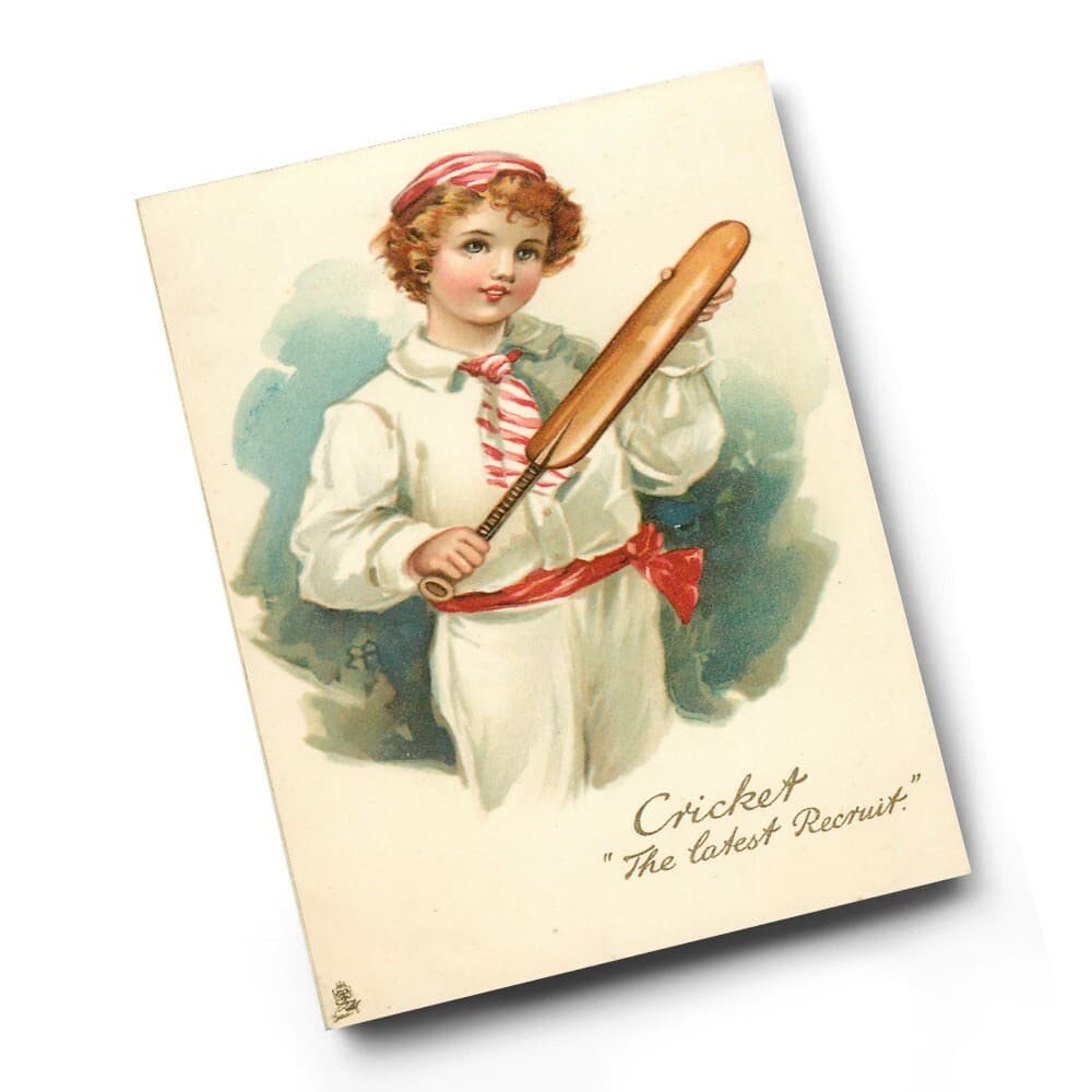 A3 PRINT - Vintage Cricket - \"The Latest Recruit.\"