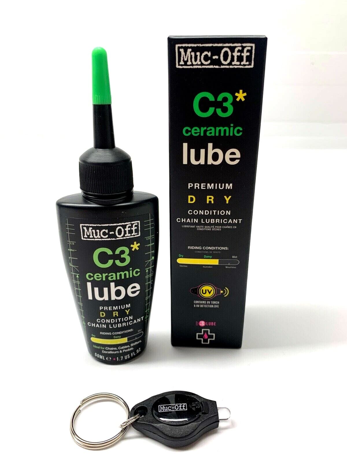 Muc-Off C3 Ceramic Dry Chain Lube 50 ml Premium Bike Chain Lubricant Road - MTB