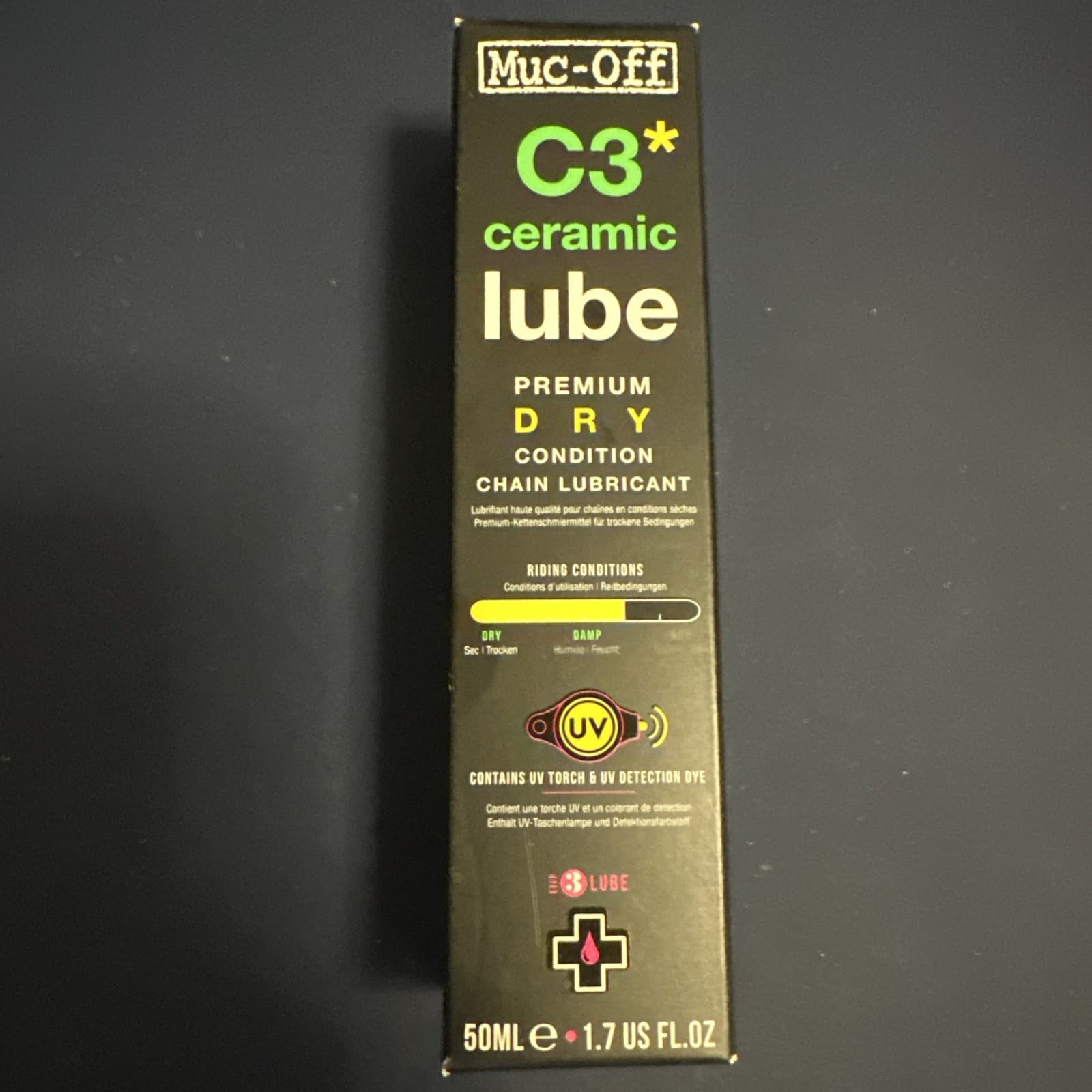 Muc-Off C3 Ceramic Dry Chain Lube 50 ml Premium Bike Chain Lubricant Road