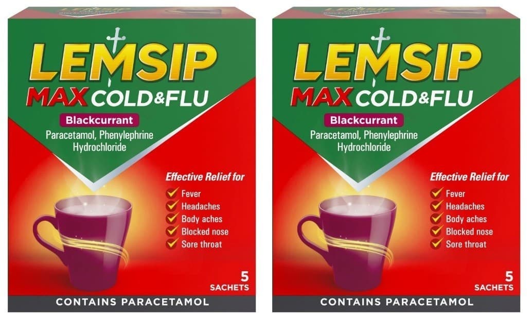 Lemsip Max Cold and Flu-Blackcurrant (Multipacks  of 6)