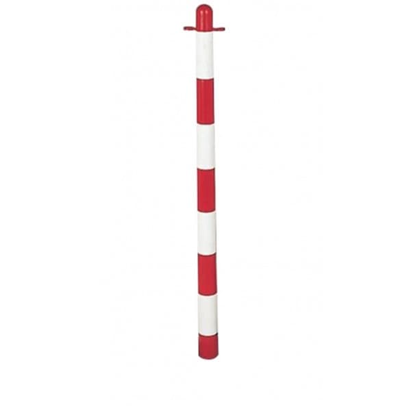 Signs and Labels Modular Post System - Red and White Post - FPB9K