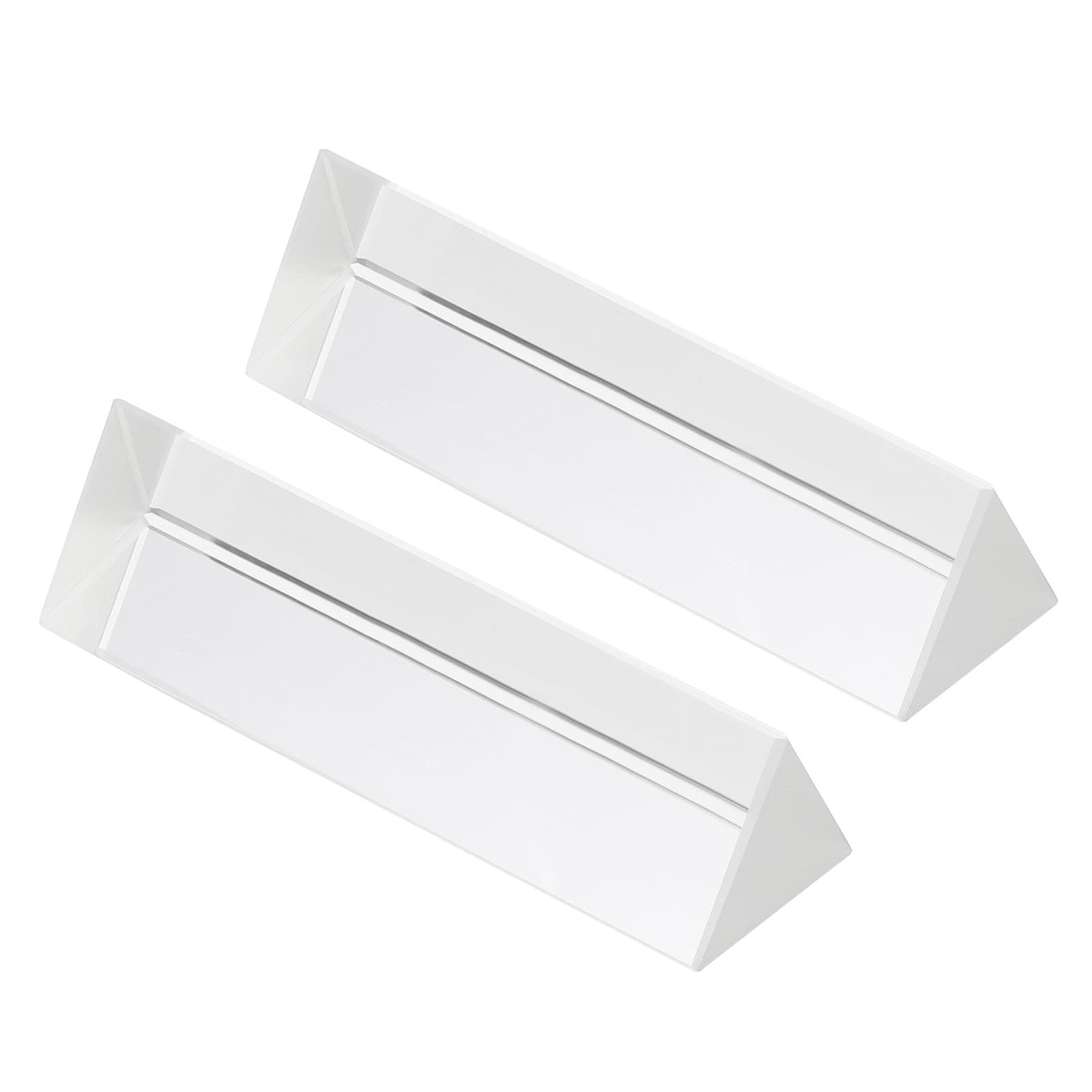 100mm/4 Inch Triangular Prism| 2 Pcs Glass Optical Rainbow Prism| Clear