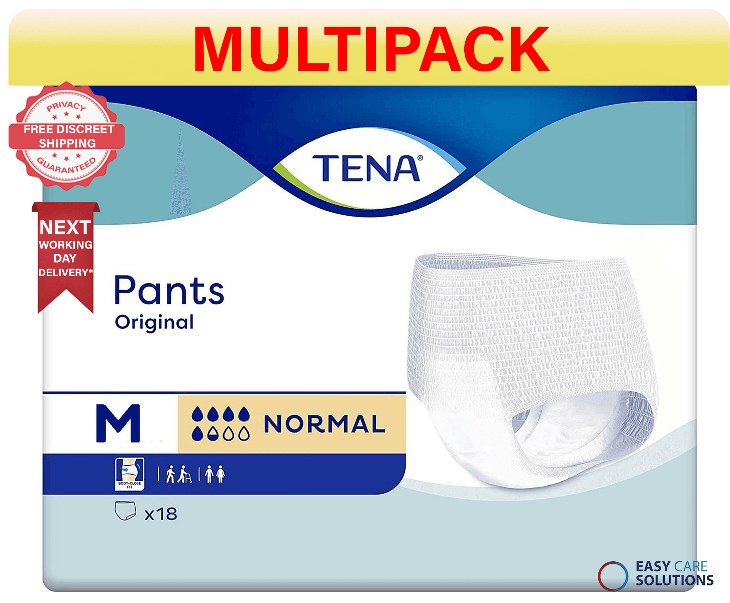Tena Pants - Original - Medium -  Case - 3 Packs of 18 Incontinence Pants view 2