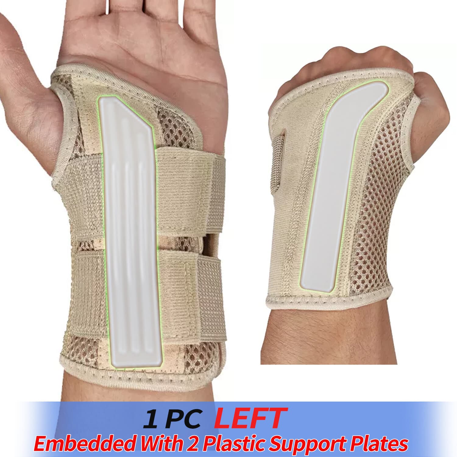 Upgraded Wrist Brace Support Fit Carpal Tunnel Splint Strap Sprain Arthritis UK