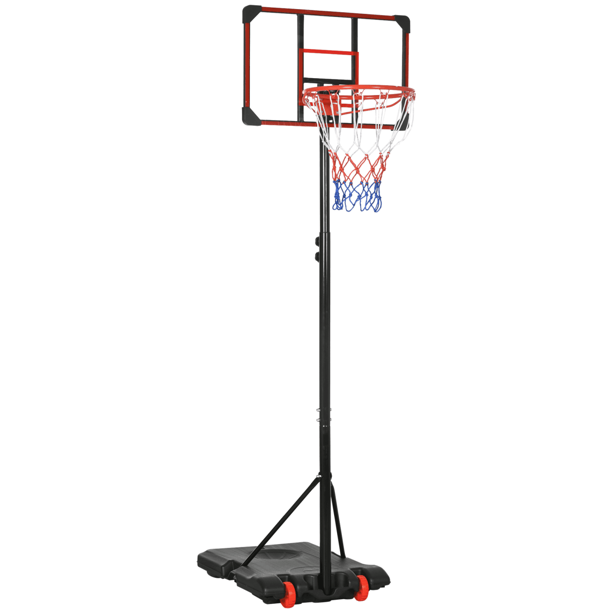 Kids Adjustable Basketball Hoop 1.8-2m with Wheels Age 6-14 Years