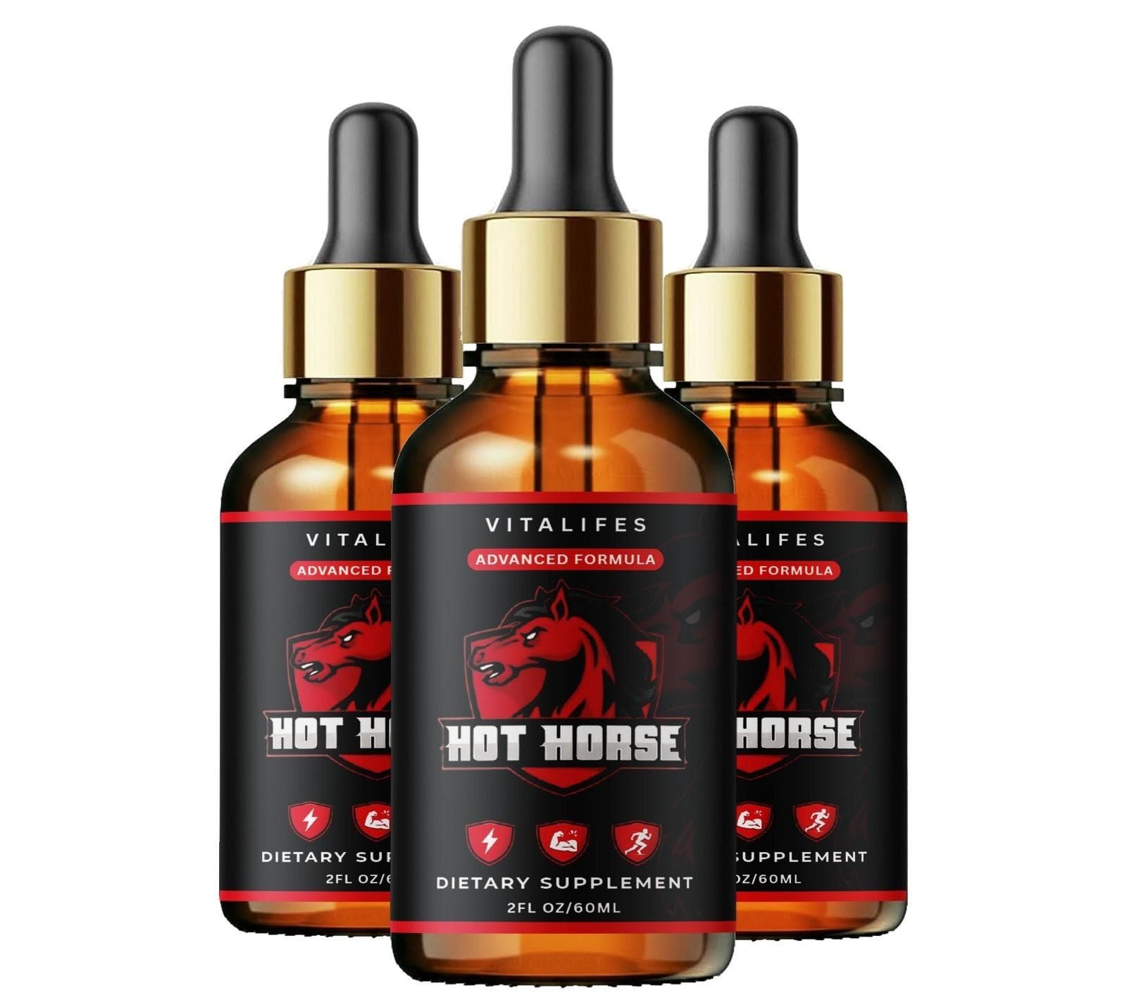 Hot Horse Drops for Men Advanced Health Support and Peak Vitality (2 fl oz)