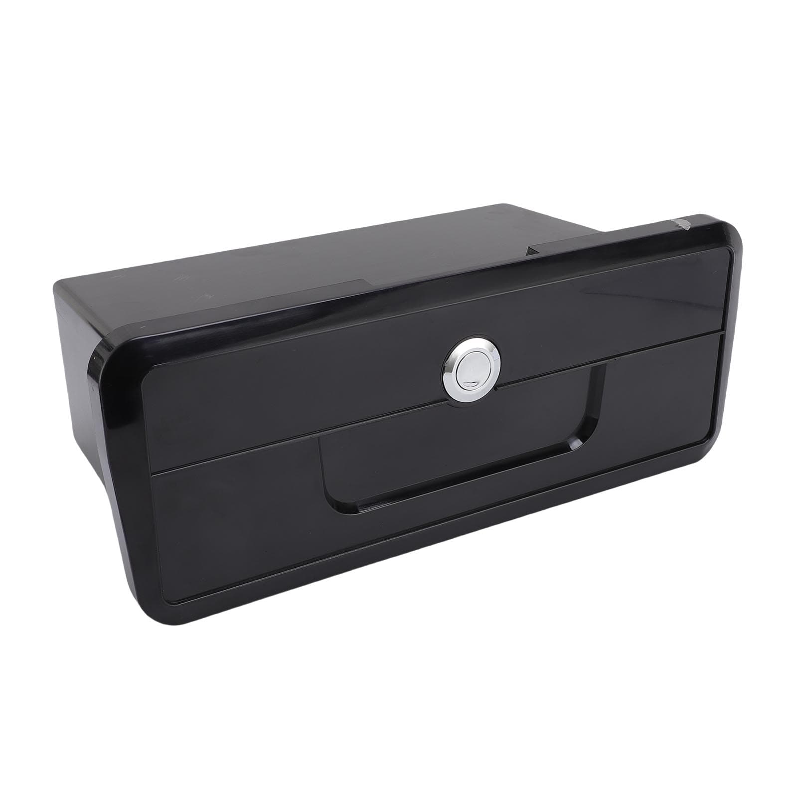 Marine Boat Storage Compartment Multifunctional Lockable ABS Locking Plastic Glove Box with Double Cup Holder Black white