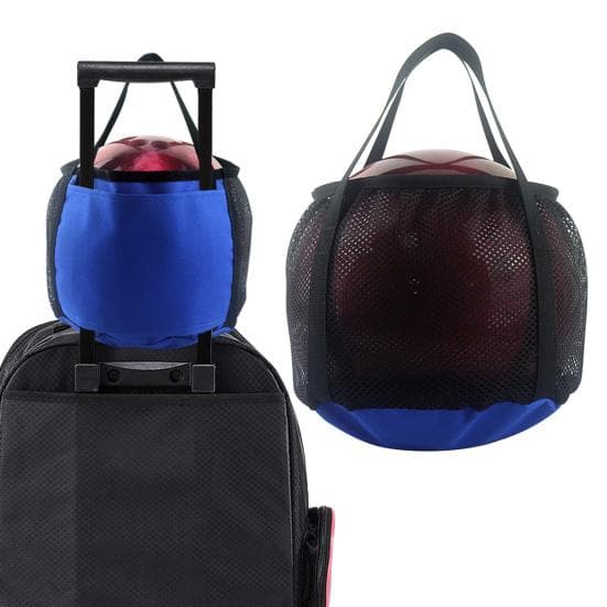 Bowling Mesh Bag Single Ball Tote Bag with Handle Bowling Ball Holder Sports Equipment Storage Net Bag for Gym Outdoor black
